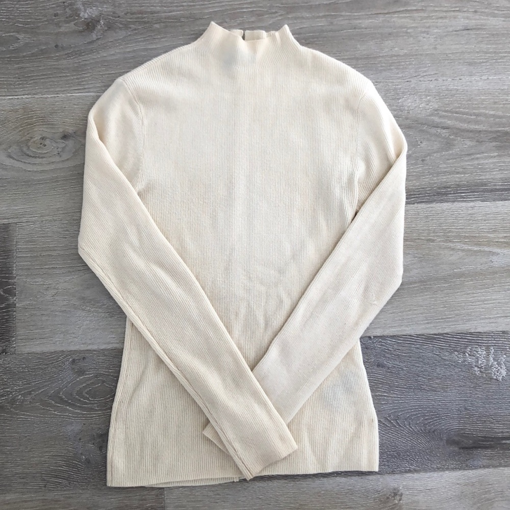 Beige Turtleneck Sweater